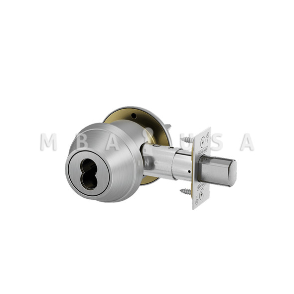Schlage Grade 3 Single Cylinder Deadbolt, SFIC Prep Less Core, Satin Chrome, Non-Handed (B660B 626)