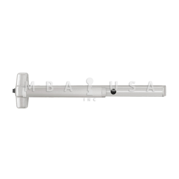 Von Duprin Grade 1 Rim Exit Bar, Wide Stile Pushpad, 36" Device, Exit Only, Less Trim, Cylinder Dogging, Satin Chrome, Non-Handed (CD99EO 3 26D)