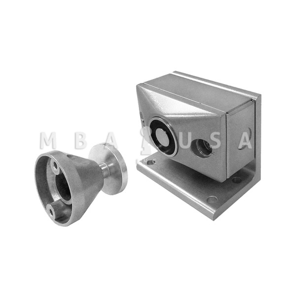 SDC Magnetic Door Holder and Releasing Device, Floor Mount, Single, 24VAC/DC/120VAC, Aluminum Painted (EH4024120A)