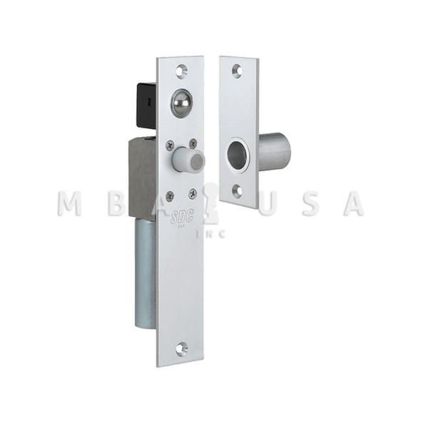 SDC Spacesaver Mortise Bolt Lock, Dual Failsafe, 12/24VDC, Satin Aluminum Clear Anodized (FS23MIV)