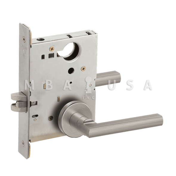 Schlage Grade 1 Passage Latch Mortise Lock, Latitude Lever, A Rose, Satin Chrome, Field Reversible (L9010 LATA 626)