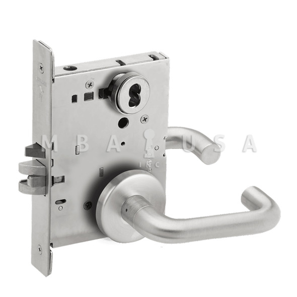Schlage Grade 1 Storeroom Mortise Lock, SFIC Prep Less Core, 03 Lever, B Rose, Satin Chrome, Field Reversible (L9080B 03B 626)