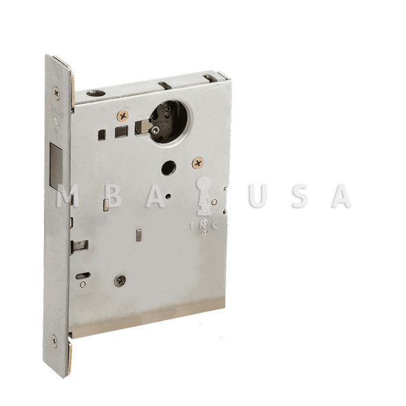 Schlage Single Cylinder Mortise Deadlock, Less Cylinder, Satin Chrome (L9460L 626)