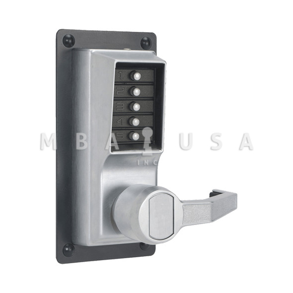 DormaKaba Exit Trim Lever Lock, Combination Only, Right Hand Reverse, Satin Chrome (LRP1010-26D-41)