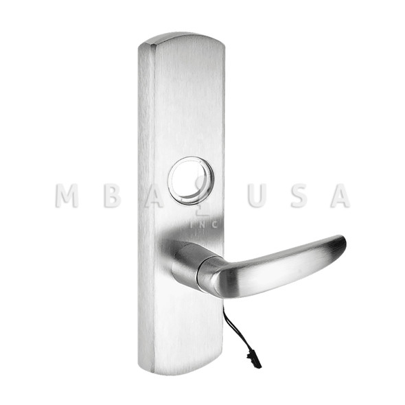 Von Duprin Grade 1 Motorized Lever Trim, Classroom Function, Rim/Vertical Rod Prep, 07 Lever w/ Escutcheon, Satin Chrome, Left Hand Reverse (M996L-07-R/V 26D LHR)