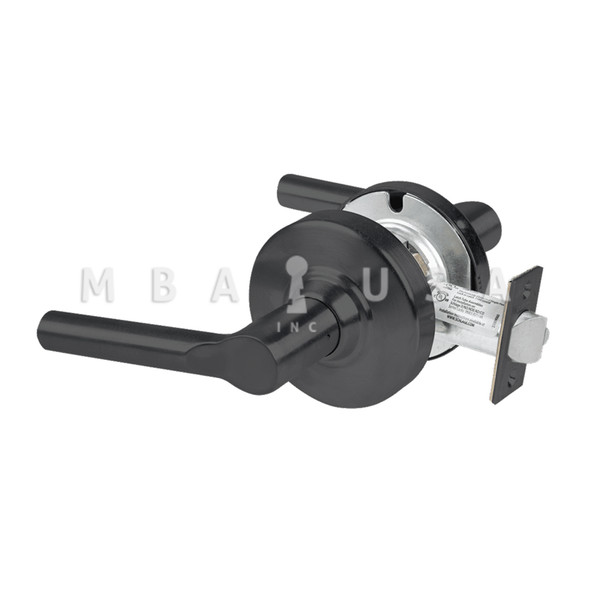 Schlage Grade 1 Passage Latch, Broadway Lever, Non-Keyed, Matte Black, Non-Handed (ND10S BRW 622)