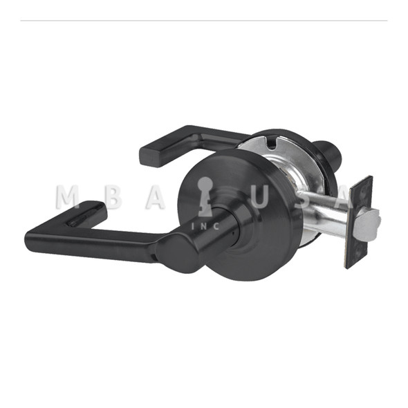 Schlage Grade 1 Passage Latch, Longitude Lever, Non-Keyed, Matte Black, Non-Handed (ND10S LON 622)