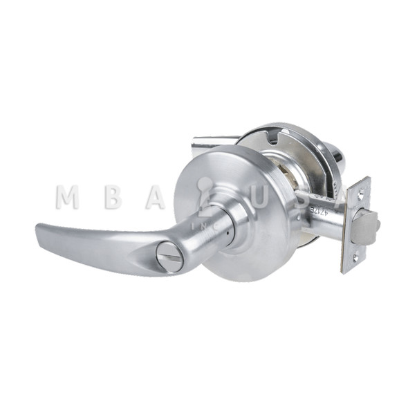 Schlage Grade 1 Bath/Bedroom Privacy Lock, Athens Lever, Non-Keyed, Satin Chrome, Non-Handed (ND40S ATH 626)