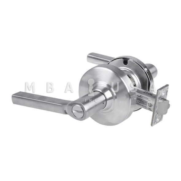 Schlage Grade 1 Bath/Bedroom Privacy Lock, Latitude Lever, Non-Keyed, Satin Chrome, Non-Handed (ND40S LAT 626)