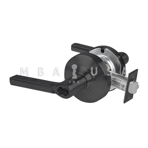 Schlage Grade 1 Storeroom Lock, Latitude Lever, SFIC Prep Less Core, Matte Black, Non-Handed (ND80BD LAT 622)