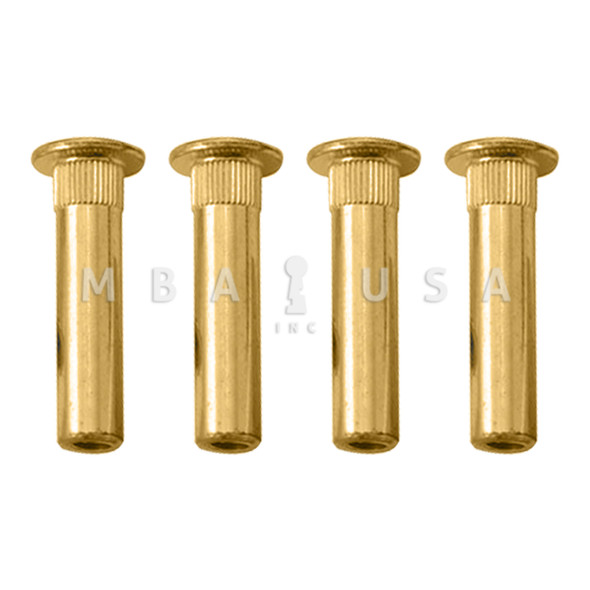 Norton Sex Nuts for 1-3/4" Doors, Pack of 4, Satin Brass Painted Finish (SN-134 696)