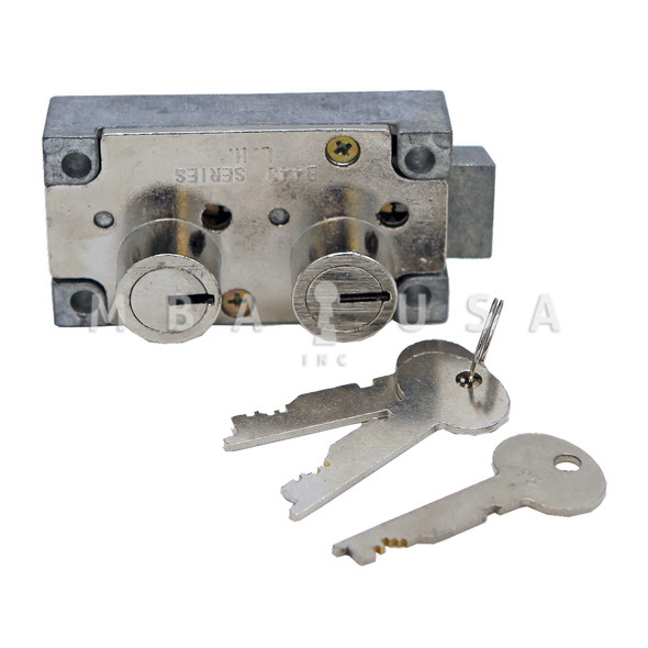 SD Lock, Double Big Nose, Double Fixed, 1/2", G-Key, Left Hand, Nickel Finish