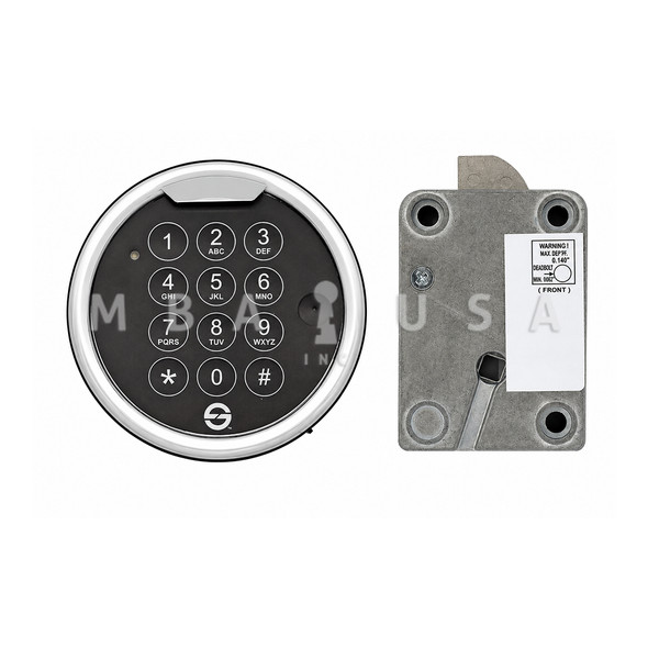 S&G Spartan Pivotbolt (Swingbolt) Package w/ 1-Battery Lighted Shoulder Screw Mounted Keypad, Chrome