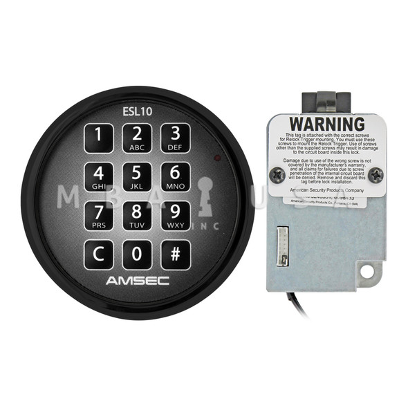 ESL10 Spring Bolt Lock & Black Lighted Keypad Pkg