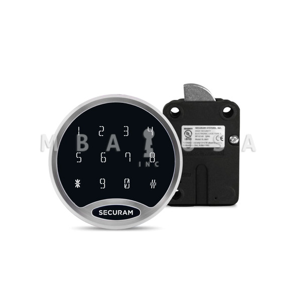 SecuRam SafeLogic Stealth Lock Package, Chrome Keypad & Swingbolt Lock