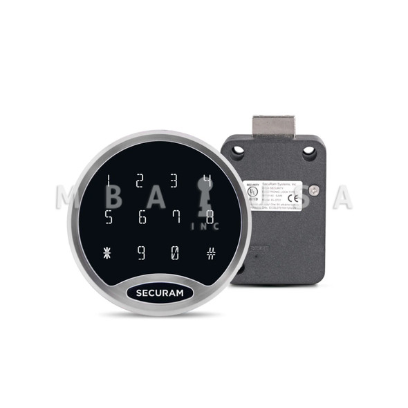 SecuRam SafeLogic Stealth Lock Package, Chrome Keypad & Deadbolt Lock