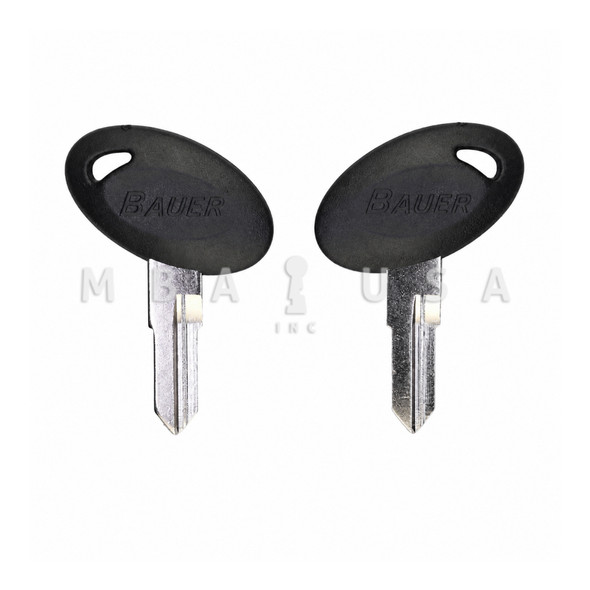 Framon / Blue Dog Bauer Key Blank, Series RV301-370, Black Plastic Head (IIco BAU4-P)