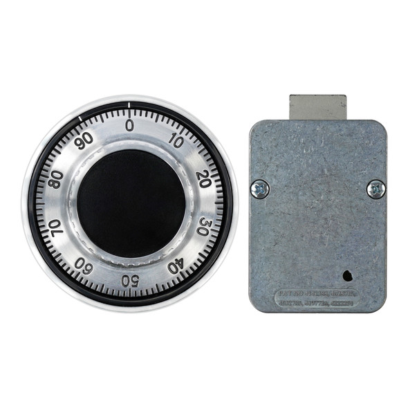 3-WHEEL LOCK, KEY LOCKING FRONT READING DIAL & RING, SATIN