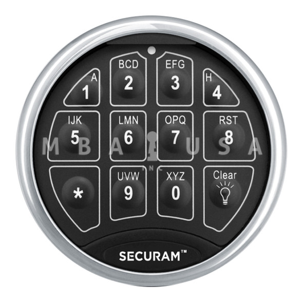 SafeLogic Top-Lit Keypad, Chrome