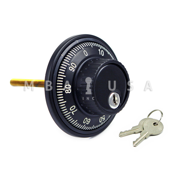 サムGA 3-Wheel Lock w/ Front Reading Dial & Ring, Black & White