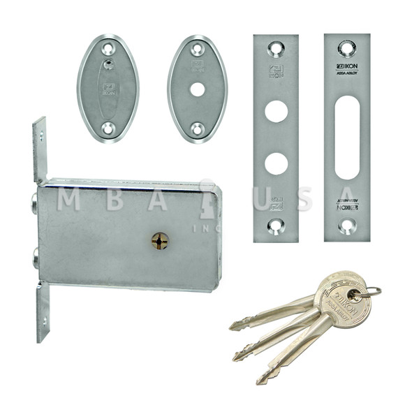 Mortise Lock, 56mm Backset w/ 3 Keys (Keyed Alike)