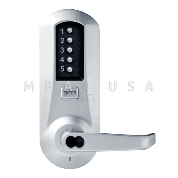 Simplex 5000 Series Lever Lock, 2-3/4" Backset, 1/2" Latch, Prep'd for Corbin LFIC Key Override, Satin Chrome Finish