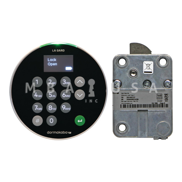 LA GARD 705 Keypad w/ Display, Swing Bolt Lock, Satin Chrome, 18" Cable Length