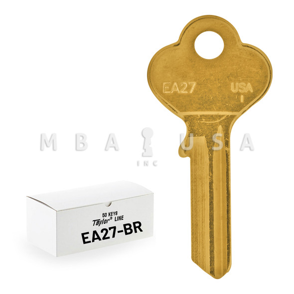 Ilco Taylor Key Blanks, Eagle Lock EA27, Brass (50-Pack)