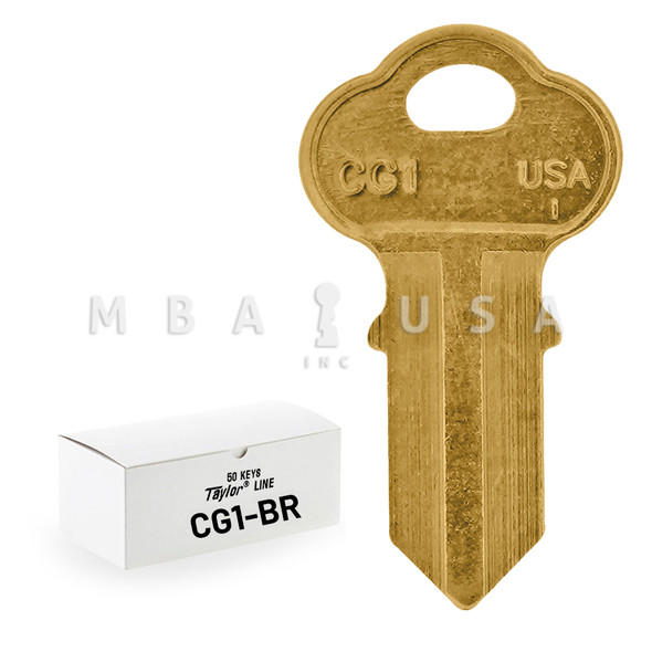 Ilco Taylor Key Blanks, Chicago CG1, Brass (50-Pack)