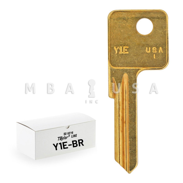 Ilco Taylor Key Blanks, Yale Y1E, Brass (50-Pack)