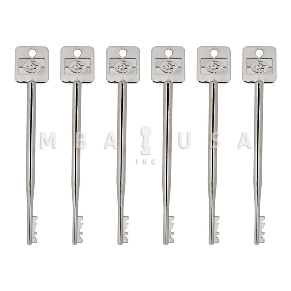 65mm Set of 6 Keyed Alike Keys