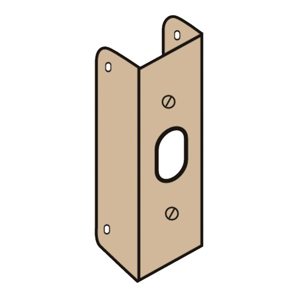 Don-Jo Door Reinforcer, Bright Brass Finish (10-PB-FE)
