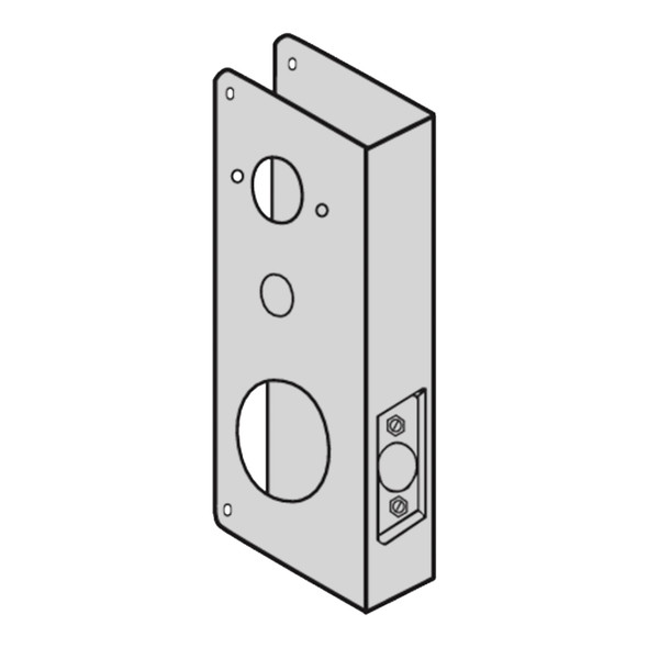 Don-Jo Wrap Around Plate, 22 Gauge Stainless Steel, 5" by 9", for KABA Simplex 1000 Lock, for 1-3/4" Door with 2-3/4" Backset, Satin Stainless Steel Finish (9-S-CW) Don-Jo Wrap Around Plate, 22 Gauge Stainless Steel, 5" by 9", for KABA Simplex 1000 Lock, for 1-3/4" Door with 2-3/4" Backset, Satin Stainless Steel Finish (9-S-CW)