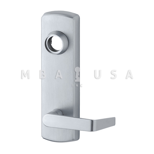 Dexter Grade 1  Exit Device Trim, Classroom Function, Lever with Escutcheon, Aluminum, Non-Handed (ED2000T-CLRM-R-ESC-NC-SP28)