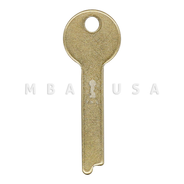 Ilco 1335S Replacement Safe Deposit Key Blank, Solid Brass (Mosler