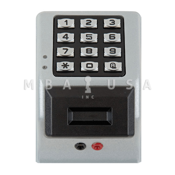 Alarm Lock Keypad, 2000 User, 40,000 Event Audit Trail, Weatherproof, with Prox Reader,  Metallic Silver (PDK3000 MS)