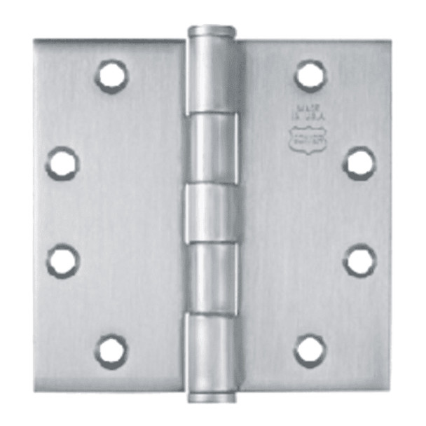 Bommer Five Knuckle Architectural Grade Hinge with Button Tips, Standard Steel Full Mortise, 4" by 4", Satin Chromium (5000-400-652) Bommer Five Knuckle Architectural Grade Hinge with Button Tips, Standard Steel Full Mortise, 4" by 4", Satin Chromium (5000-400-652)