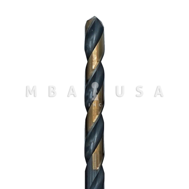 Gold Rush Coated HSS Jobber Length Drill Bit (1/4")