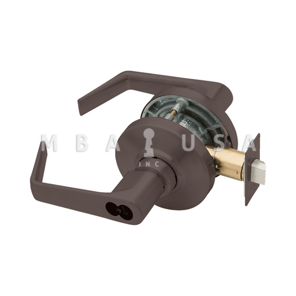 Schlage Grade 2 Entrance Cylindrical Lock, Saturn Lever, SFIC Less Core, Oil-Rubbed Bronze Finish, Non-handed (AL53BD SAT 613)