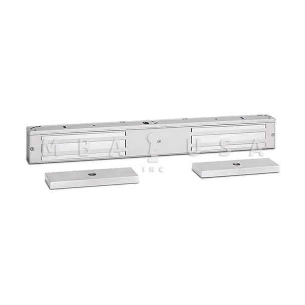 SDC Double EMLock Magnetic Lock, Door Position Sensor, Satin Aluminum Clear Anodized (1512VD)