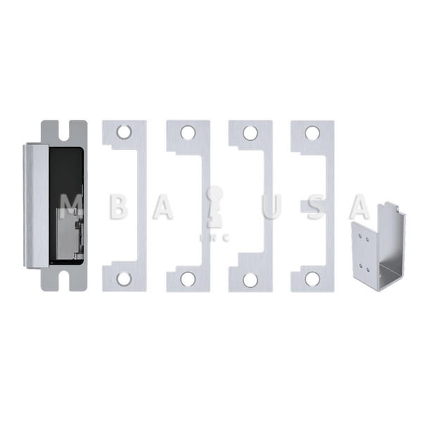 HES Grade 1 Electric Strike for Cylindrical or Mortise Latchbolt/Deadbolt Locks, Auto-Sensing 12/24 VDC, Field Selectable Fail Safe/Fail Secure, Includes 1N, 1ND, 1NM, 1NTD Options, Lock Monitor, Satin Stainless Steel (1600-CDB-630-LM)