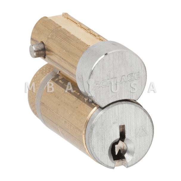 Schlage FSIC Core, 6-pin, E Keyway, 1 Bitted, Satin Chrome, Non-Handed (23-030 E 626)