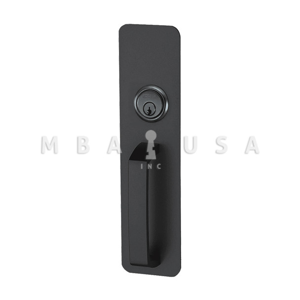 Von Duprin Grade 1 Pull Trim, Nightlatch Function, Escutcheon Pull, Flat Black Coated, Non-Handed (230NL 622)
