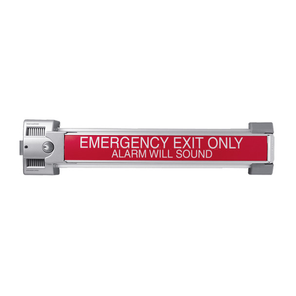 Von Duprin Guard-X Exit Device, Exit Only, No Trim, Rim Cylinder, For 3-4 Ft. Doors, Satin Aluminum Clear Anodized (2670 US28 3216)