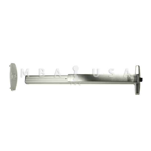 Von Duprin Grade 1 Rim Exit Device, Narrow Stile Pushpad, 36", Nightlatch, No Pull, Cylinder Only, Hex Key Dogging, Satin Chrome, Non-Handed (33ANL-OP 3 26D)