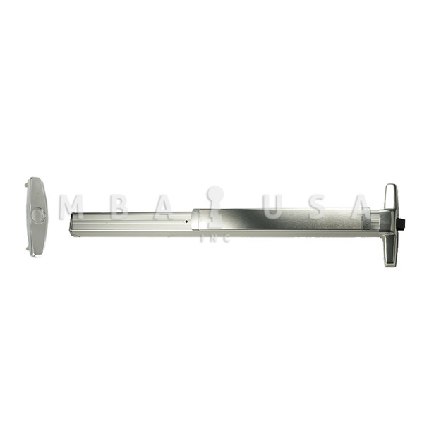 Von Duprin Grade 1 Rim Exit Device, Narrow Stile Pushpad, 36", Nightlatch, No Pull, Cylinder Only, Hex Key Dogging, Satin Aluminum Clear Anodized, Non-Handed (33ANL-OP 3 US28)