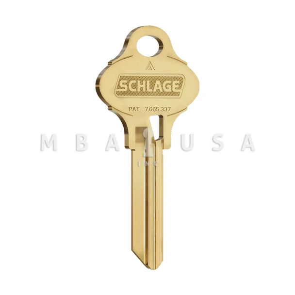 Schlage Key Blank, Embossed, S123 Keyway (35-270 S123)