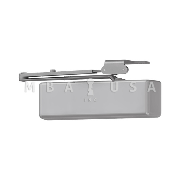 LCN Grade 1 Surface Door Closer, Regular Arm, PA Shoe, Push or Pull Side Mounting, 120 Degree Swing, Adjustable Size 1-6, Plastic Cover, Aluminum Painted, Non-Handed (4040XP-RW/PA 689)