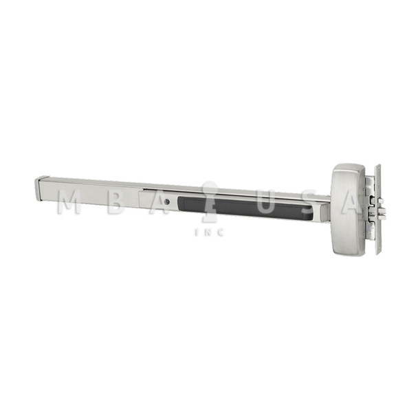 Sargent Grade 1 Mortise Exit Bar, Wide Stile Pushpad, 36" Device, Device to Accept Electrified Trim Function, Request to Exit Switch, Hex Key Dogging, Satin Stainless Steel, Right Hand Reverse (55-8976F RHR 32D)