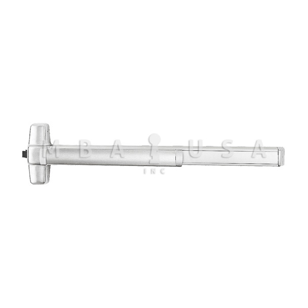 Von Duprin Grade 1 Fire Rated Mortise Exit Device, Wide Stile Pushpad, 36", Exit Only, Less Trim, Less Dogging, Satin Chrome, Non-Handed (9875EO-F 3 26D)